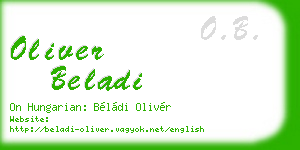 oliver beladi business card