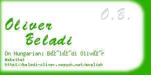 oliver beladi business card